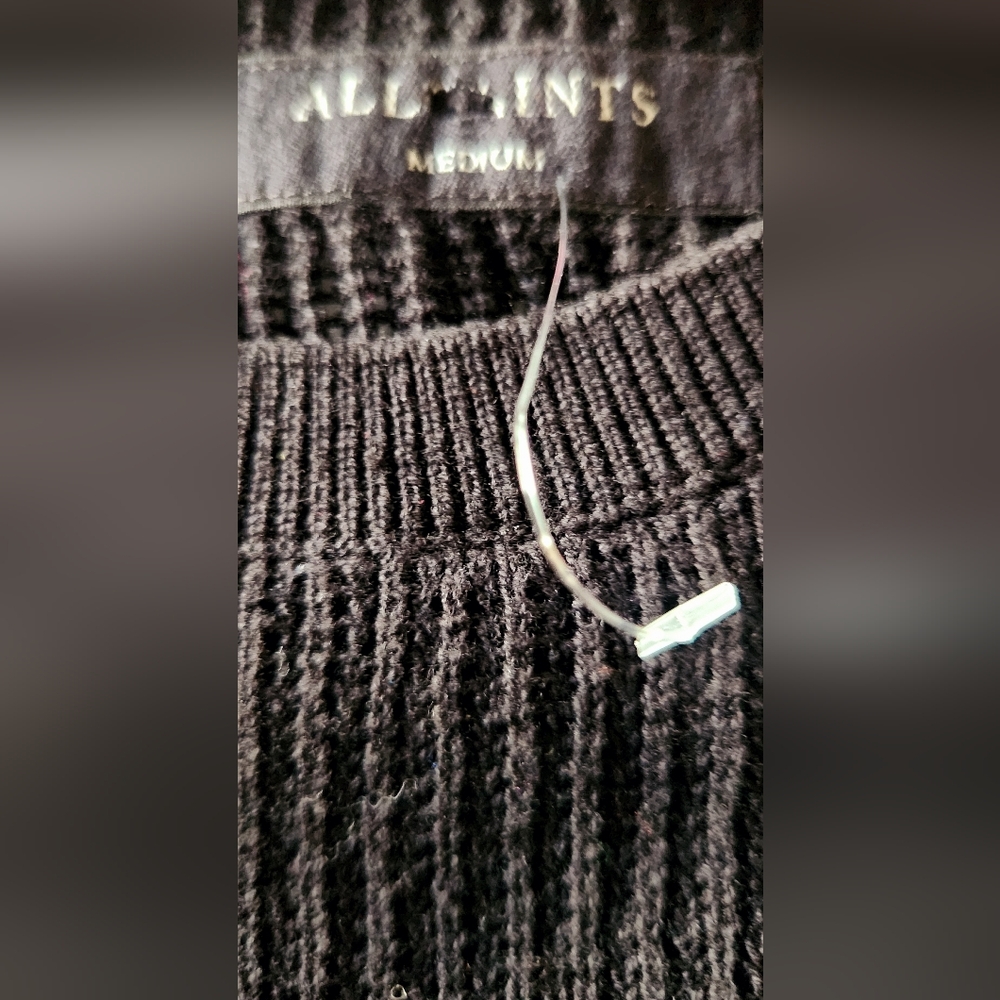 All Saints Black Long Sleeve Men's Light Sweater. - Picture 11 of 12